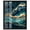 Black Frame, variant on Power Edge I Shadowbox Print Teal Abstract Art by Art Remedy, Black Frame, 36 x 45