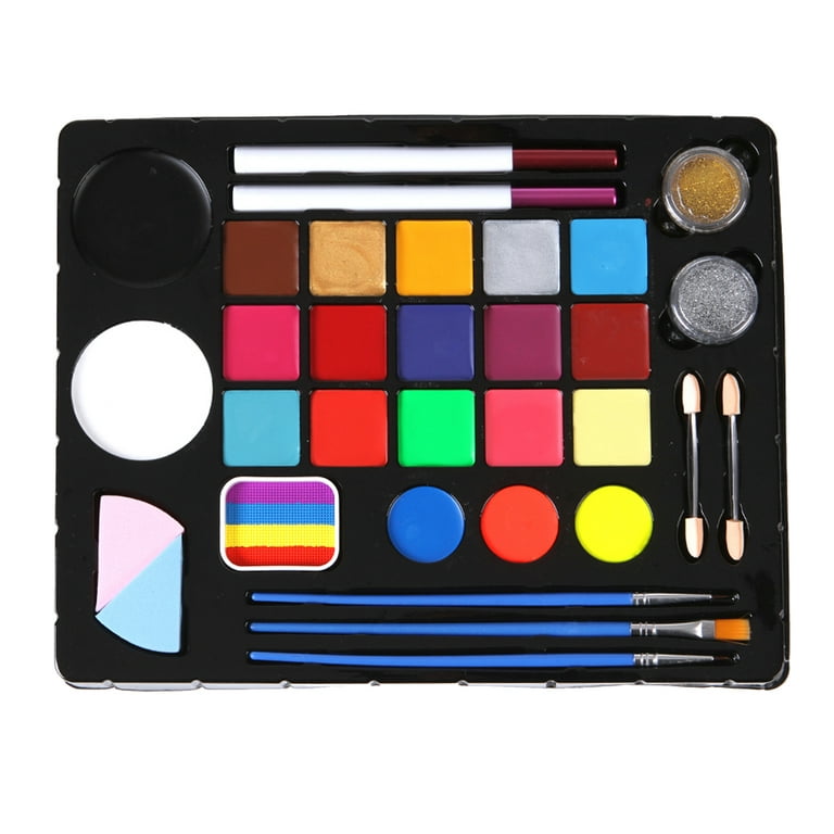  AOMIG Face Paint Kit, 20Pcs Make Up Set For Kids Adults, Non  Toxic Face And Body Painting Palette