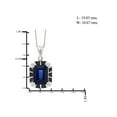 thumbnail image 2 of JewelersClub Silver Necklaces for Women –Silver Necklace for Women .925 Sterling Silver – Sapphire Necklace Centerpiece, Black & White Diamond Accents – Hypoallergenic Pendant, 2 of 4