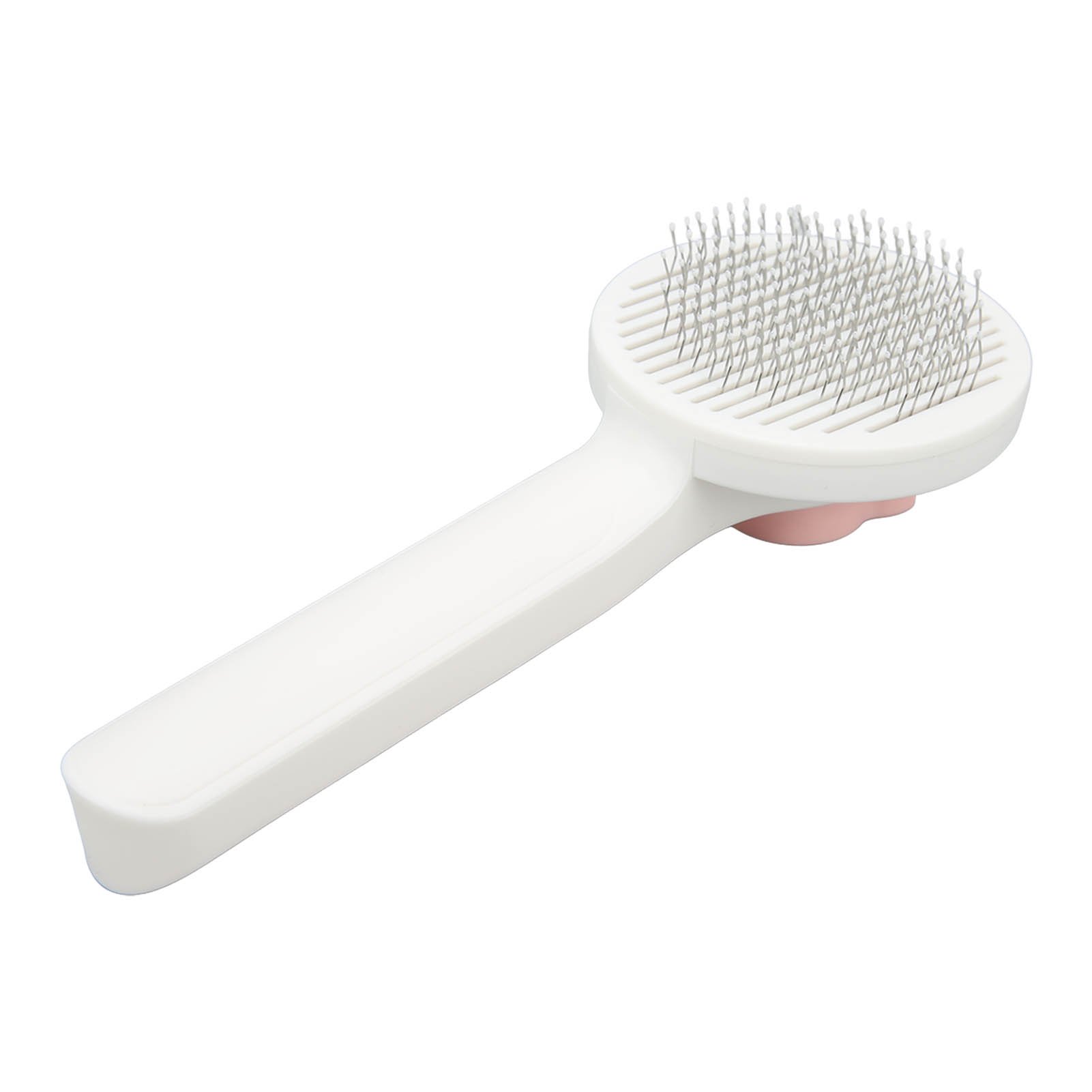 Yajisi Pink Cat Grooming Brush Stainless Steel One Button Self Cleaning Pets Comb Brush Tool for Cats and Dogs, Effective Deshedding (7.3 inches / 18.5 cm) - Ultimate Pet Hair Remover