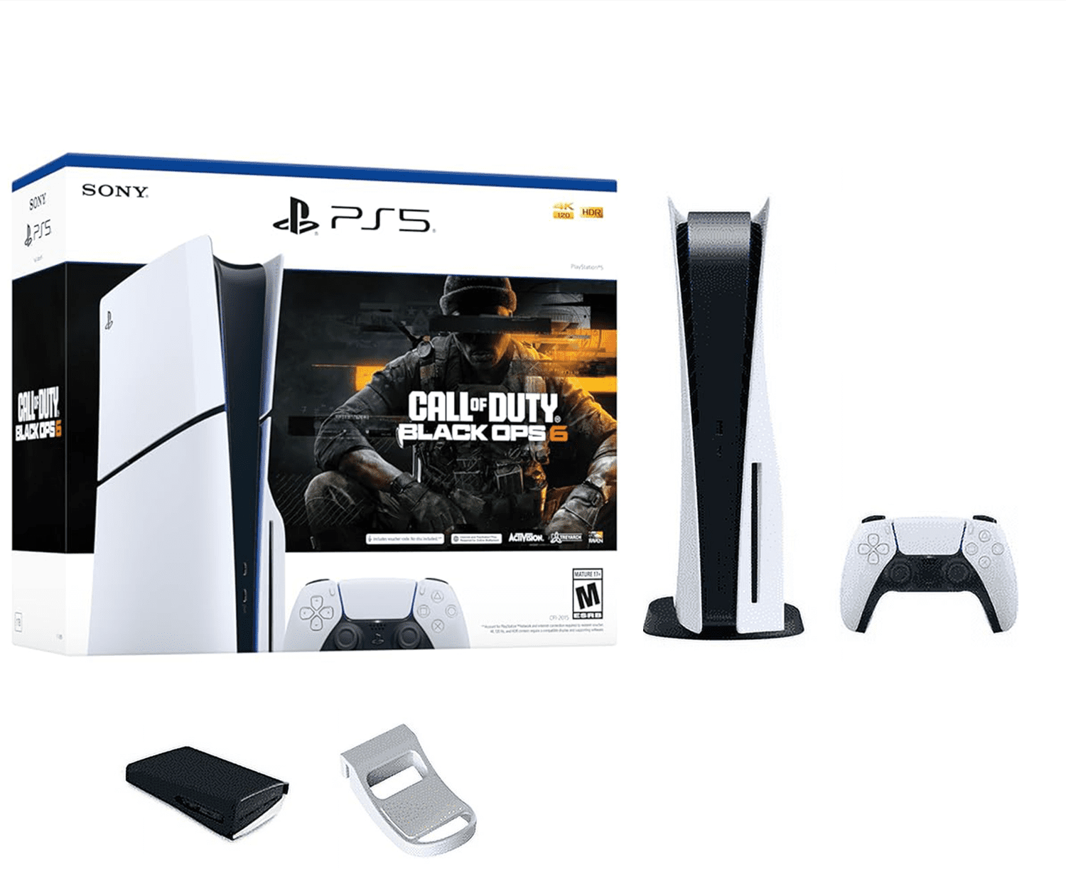Playstation_PS5 console – Call of Duty®: Black Ops 6 Bundle (model group – slim) + Game Console Dust Cover + Headphone Hook