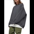 thumbnail image 1 of Sudaderas de Mujer con Cuello Redondo, Forro , Suéteres Oversize, Otoño 2025, Blusas Bonitas, Ropa Preppy Estilo-Q XL, 1 of 9