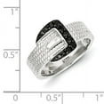 thumbnail image 2 of Designer Sterling Silver Black Diamond Buckle Ring Made In India -Jewelry By Sweet Pea Creations, 2 of 4