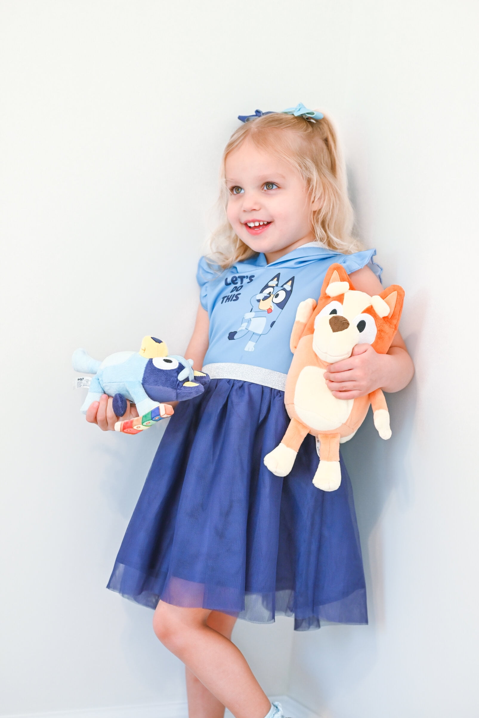 Bluey Little Girls Mesh Cosplay Dress Toddler to Big Kid