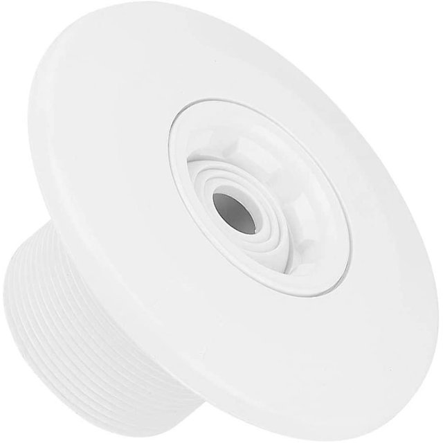 Rosca macho de 2 pulgadas, boquilla giratoria de 360 grados para piscina, Spa, chorro de masaje, boquilla para bañera, pared trasera de piscina, montaje trasero, Banban blanco