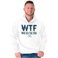 thumbnail image 4 of WTF Where's the Fish Fisherman Funny Hoodie Hooded Sweatshirt Men Brisco Brands L, 4 of 5