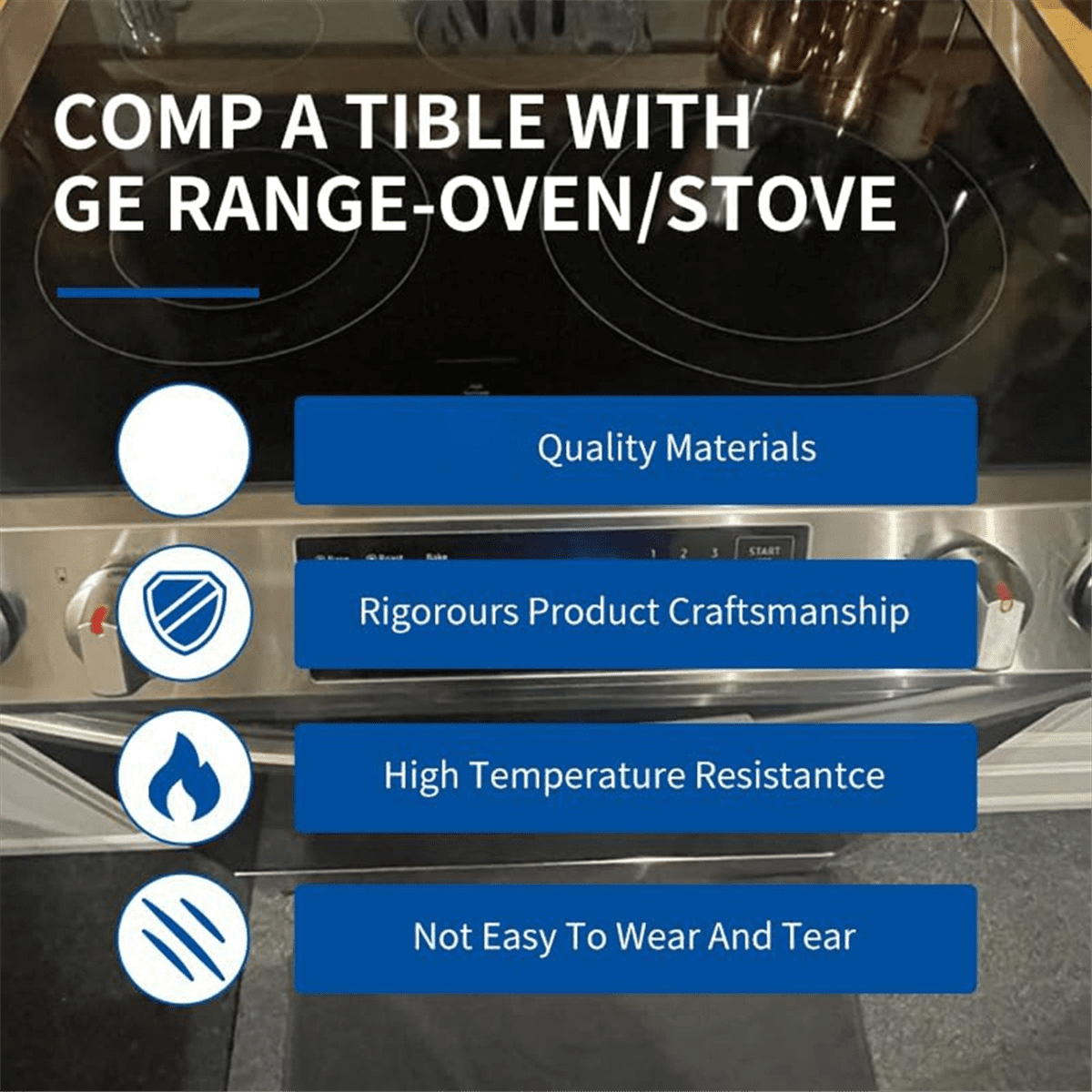 4 * knobs 4 * gas stove knob protectors-As Shown