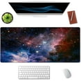 thumbnail image 3 of Desk Mat,Large Mouse Pad 35.4" x 15.7" XXL Extended Gaming Mouse Pad Mat with Non-Slip Base Stitched Edge Mousepad for Computer,Office,Keyboard and Laptop - Galaxy Nebula Starry Cosmic, 3 of 6
