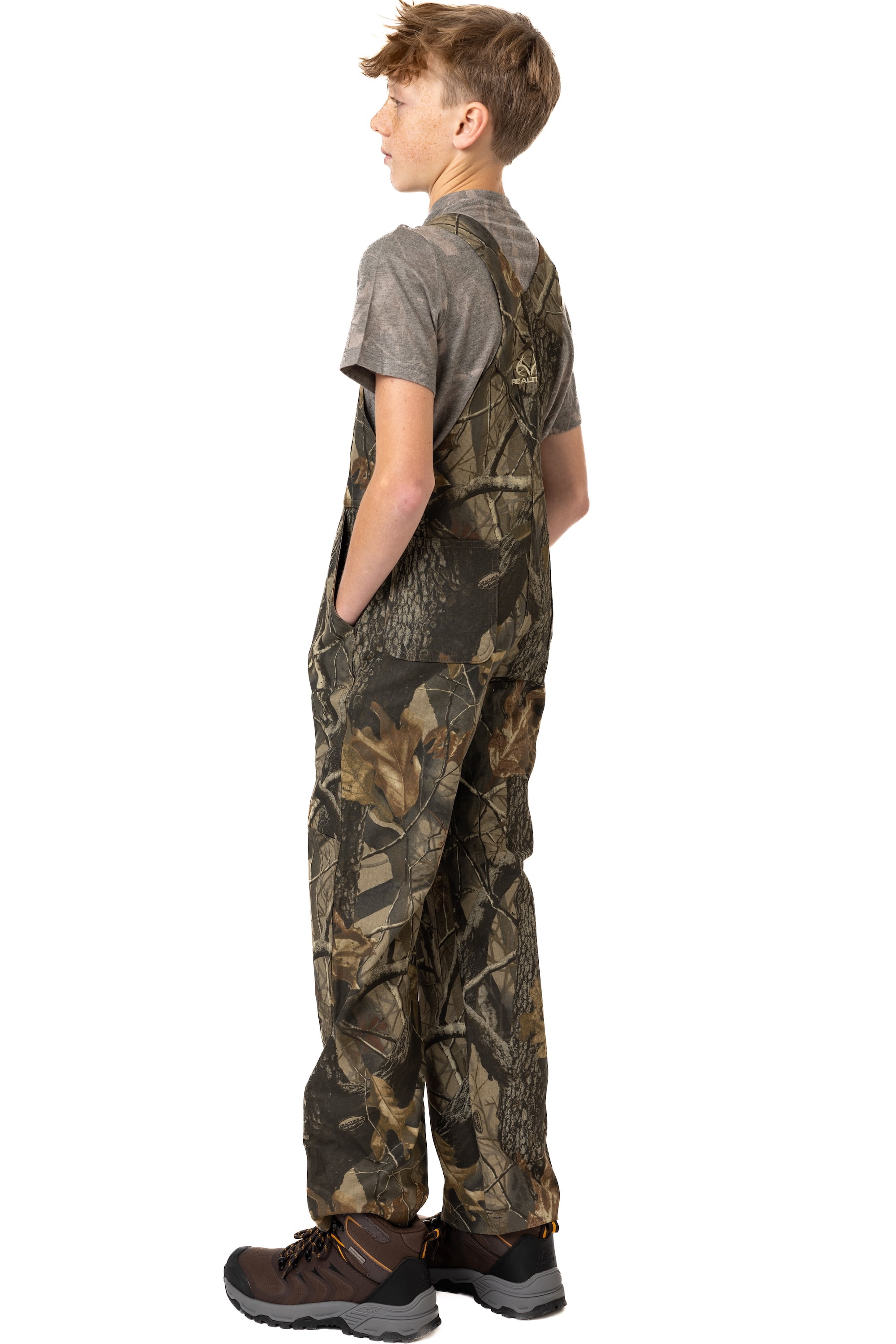 Realtree Youth Hunting Bib Overalls Hardwoods Camo