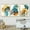 D, variant on Abstract Wall Art Painting for Living Room and Bedroom – Modern Canvas Print with Blue Green Yellow Gold Leaf Ready to Hang Home Wall Artwork