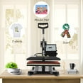 thumbnail image 4 of Costway 12'' x 10'' Heat Press Machine Swing-Away Digital Transfer Sublimation T-Shirt, 4 of 12