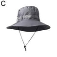 thumbnail image 4 of Breathable Sun Hat for Men Women Outdoor Camping Hiking Fishing Summer Wide Brim Lightweight Cowboy Bucket Adjustable Travel Quick Dry Water Resistant Comfortable, 4 of 9