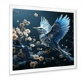 thumbnail image 2 of Designart "Aqua Tints Embrace Fragile Avian" Animals Bird Picture Framed Canvas Prints, 2 of 5