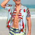 thumbnail image 5 of Lsque Funny Christmas Gnome pattern Hawaiian Shirt for Men, Unisex Summer Beach Casual Short Sleeve Button Down Shirts-Medium, 5 of 9