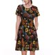 thumbnail image 1 of Easygdp Sunflower Rooster para Vestido Transpirable de Mujer, Vestido Suelto de Manga Corta con Pliegues y Bolsillos para el Verano, 1 of 6