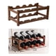 thumbnail image 5 of Estante de vino Soporte de botella de lujo Soporte de madera Estante de 2 capas, 5 of 9