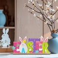 thumbnail image 6 of CoreLiving Easter Decorations Wooden Easter Bunny Spring Decor Farmhouse Easter Decor for Home Office Kitchen Table Centerpieces Tiered Tray Decor Shelf Decor Mantel Decor Indoor Spring Decor, 6 of 6