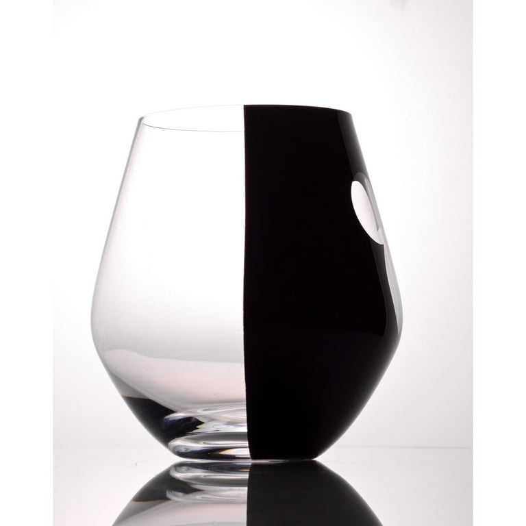 JoyJolt Disney Luxury Mickey Mouse Crystal 10 oz Martini Glass, Set of 2