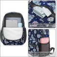 thumbnail image 4 of Butterfly and Jewel Blue Pattern 17" School Backpacks for Teens,Waterproof Oxford Fabric,S-Shape Padded Straps for School,Travel,Hiking,Camping, 4 of 6