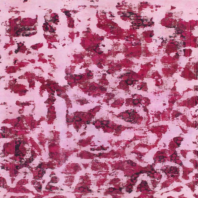 Ahgly Tapis d'Intérieur Lavable en Machine Carré Abstrait Pastel Violet Rose, 6 Pieds Carré