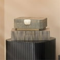 thumbnail image 2 of Jamie Young Co Eden Raffia Decorative Box Gray Fabric, 2 of 6