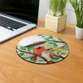 thumbnail image 5 of WIRESTER 7.88 in Round Mouse Pad with Non-Slip Rubber Base for Computers, Laptop, Office & Home - Red Cardinal Birds In Summer, 5 of 5