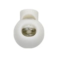 thumbnail image 1 of keepw 100 Pcs Plastic Stopper Shoelace Cord Lock Stops Single Double Hole Spring Fastener Rope Lanyard Toggle Clothing White 9 1.85*1.5, 1 of 1