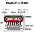 thumbnail image 2 of (2 Pack) Asbestos Cancer and Lung Disease Hazard Authorized Personnel Only Respirators OSHA Danger Sign, 2 of 8