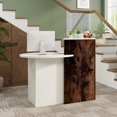 thumbnail image 2 of Giantex Reception Desk, Computer Workstation w/Lockable Drawer & Open Shelves, Checkout Counter, White & Rustic Brown, 2 of 8
