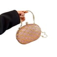 thumbnail image 1 of Diconna Sac Pochette de Soirée pour Femme avec Sangles Chaîne en Métal, Rayures et Paillettes, Sacs de Soirée pour Souper et Mariage, 1 of 3
