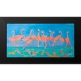 thumbnail image 2 of DeRice, Julie 24x14 Black Modern Framed Museum Art Print Titled - Flamingos, 2 of 5
