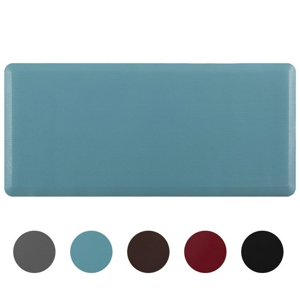 Carvapet Comfort AntiFatigue Kitchen Mat Cushioned NonSlip Rugs, Teal