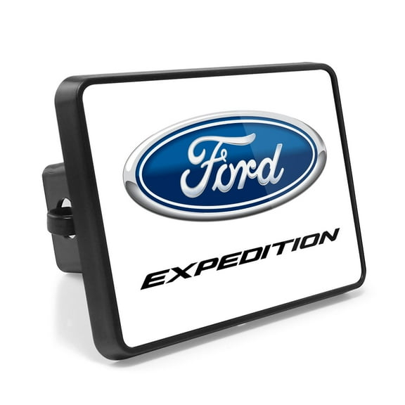 Ford Expedition UV Graphic White Metal Face-Plate on ABS Plastic 2 inch Tow Hitch Cover