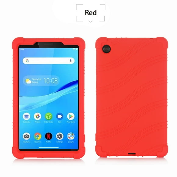 Étui en Silicone Souple Antichoc, Étui Arrière pour Tablette pour Lenovo Tab M7 3e Gén TB-7306F TB-7306X TB-7305F TB-7305X TB-7305I Rouge