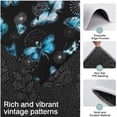 thumbnail image 3 of Black Blue Butterfly Dandelion Pattern Kitchen Rugs Sets Of 3,Kitchen Runner Rugs Non Skid Washable,Decorative Kitchen Floor Mats for Kitchen,Sink,Laundry,17"x30"+ 17"x47" + 17"x59", 3 of 6