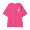 thumbnail image 4 of Girls T Shirts Crewneck Short Sleeve T Shirt Top Kids Modern Fit Cute Back To School Clothes Graduation Summer Blouse for Girls, 4 of 5