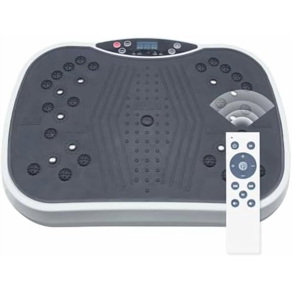 Vibration Plate Exercise Machine, Fitness Vibration Platform with 6 Modes & Remote Control, Whole Body Workout Plate for Weight Loss, Muscle Activation & Lymphatic Drainage, 300 lbs Capacity