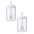 thumbnail image 1 of Oleegame 2PC Spice Dispenser Mini Containers Plastic Kitchen PP Condiment Containers With Lids Jars Seasonings Container Set For Storage White, 1 of 4