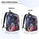 thumbnail image 2 of Balery Astronaut In Cosmic Garden Mochila Clásica Impresa Básica para Viaje, Mochila Escolar Resistente al Agua, Mochila de Lona con Correas Ajustables-Medium, 2 of 5
