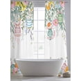 thumbnail image 6 of Sheer Curtain Panels Easter Eggs Voile Window Curtains Colorful Egg Flower Leaves Butterfly Window Treatments Ligh Filtering Privacy Curtain Drapes for Bedroom Living Room 2 Panel Set 84 Inch Length, 6 of 9
