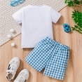 thumbnail image 6 of Karoyedx Boys Outfit Sets Toddler Baby Boy Summer Clothes Short Sleeve T-Shirt Shorts Set Cute Baby Boy Clothes White Size,6-12 Months, 6 of 7