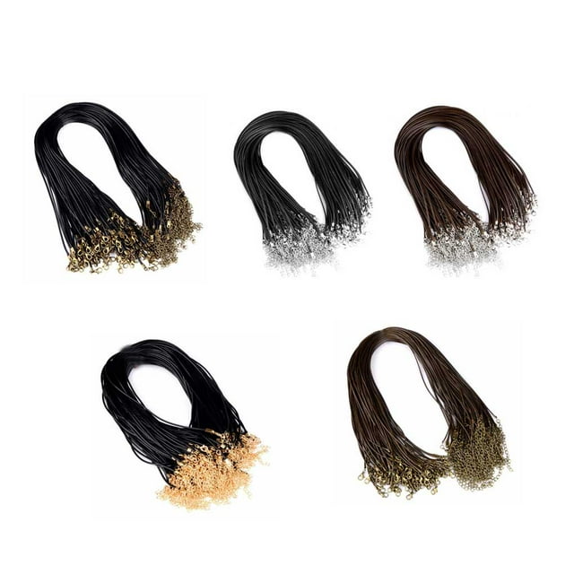 100 Pièces Collier Corde Conception Simple Réutilisable Pendentif Fil Lavable Portable Fabrication de Bijoux Cordon DIY Artisanat Artisanat Accessoires Brun Bronze
