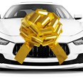 thumbnail image 1 of Car Bow HQJAXJ, decoración de regalo impermeable, dorada, de 20 pulgadas, 1 of 5