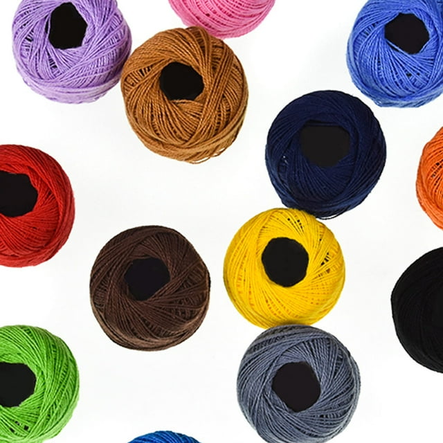 Maoww 16 Couleurs de Fil de Coton Crocheté, Broderie à la Main