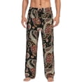 thumbnail image 2 of Lsque Paisley6 Print Men's Pajama Pants, Lounge Pant - Comfortable Home Wear,Elastic Waistband, Stylish Design-XX-Large, 2 of 9