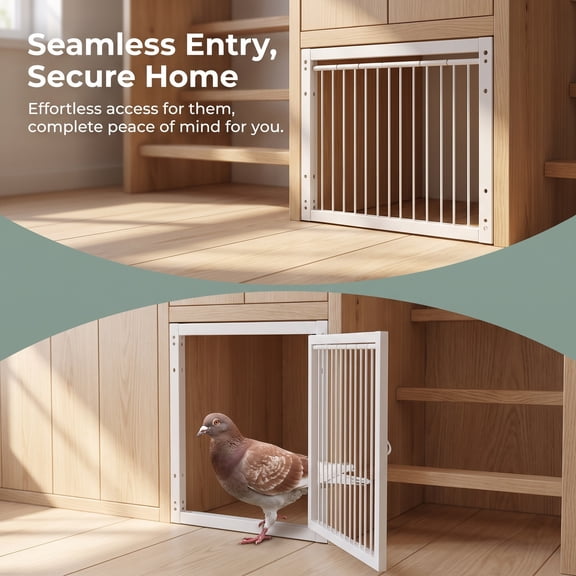 SWETRACE Easy Install White Wire Birdcage Door for Efficient Pigeon Training and Maintenance