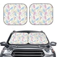 thumbnail image 2 of Fotbe Cartoon Bunny 2-Piece Car Windshield Sun Shade | Sun Blocker for Car Windshield | Foldable Automotive Interior Accessories for Sun Protection-, 2 of 7