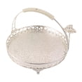 thumbnail image 5 of Fiocias Round Decorative Serving Tray Tabletop Handles Argent Large, 5 of 7