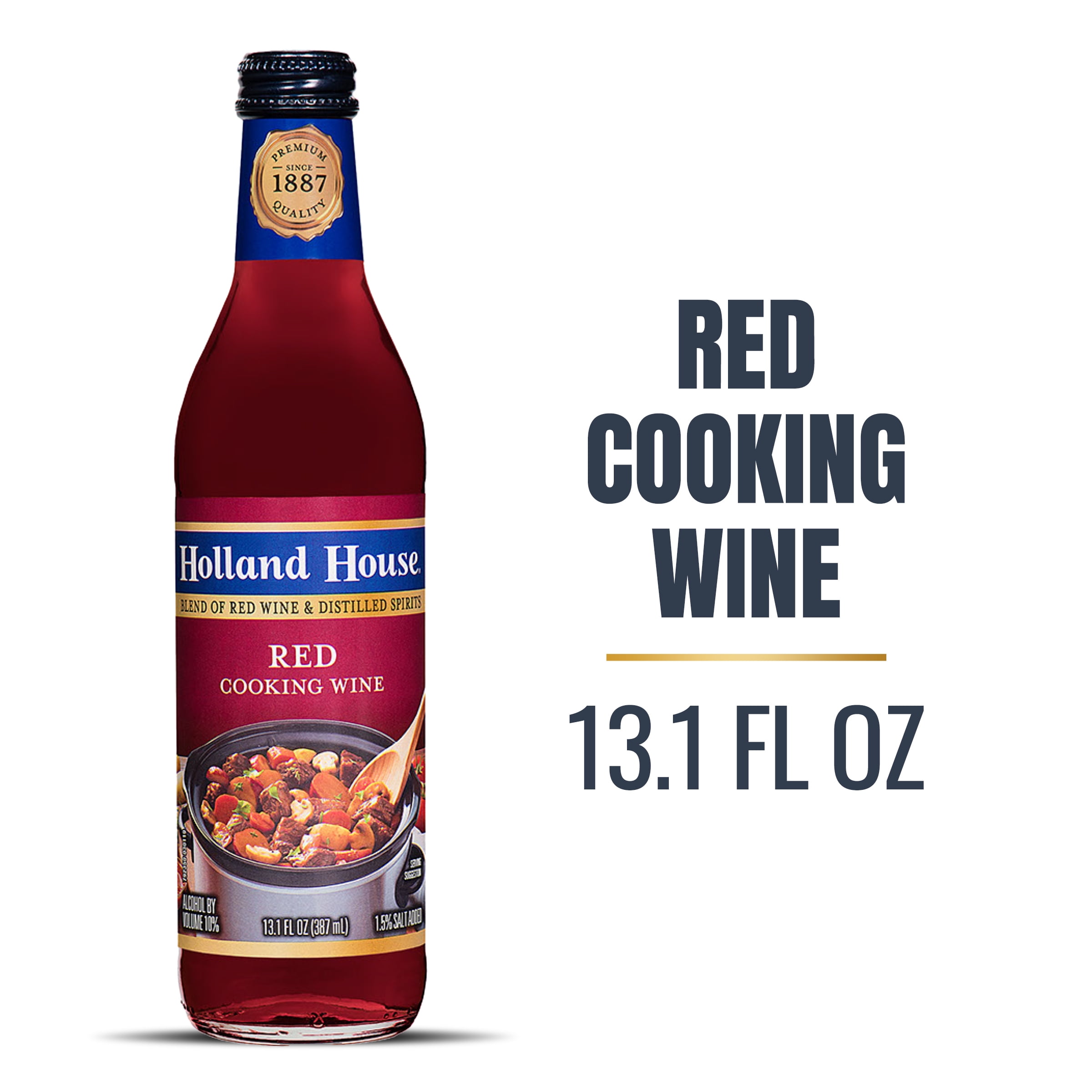 Holland House Red Cooking Wine, Ideal for Cooking, Roasting and Marinating, 13 FL OZ