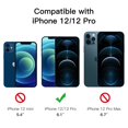 thumbnail image 7 of JETech Wallet Case for iPhone 12/12 Pro 6.1-Inch with Card Holder, Dual Layer Shockproof Protective Phone Cover, Sliding Hidden Slot (Cobalt Blue), 7 of 7